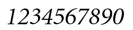 MinionCyr Italic Font, Number Fonts