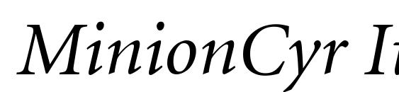 MinionCyr Italic font, free MinionCyr Italic font, preview MinionCyr Italic font