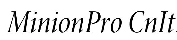 MinionPro CnItDisp font, free MinionPro CnItDisp font, preview MinionPro CnItDisp font