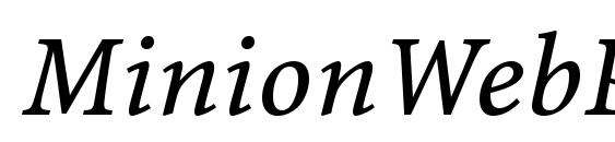 MinionWebPro Italic Font