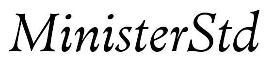 MinisterStd LightItalic Font