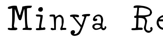 Minya Regular font, free Minya Regular font, preview Minya Regular font