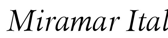 Шрифт Miramar Italic