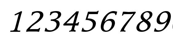 Mirror Italic Font, Number Fonts