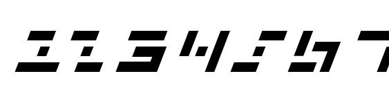 Missile Man Italic Font, Number Fonts