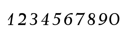 Missive SSi Italic Font, Number Fonts