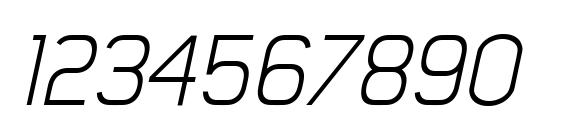 MisterGiacco LightOblique Font, Number Fonts