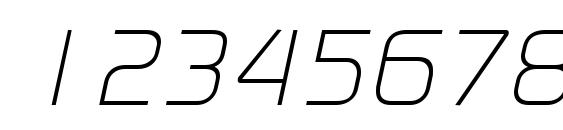 ModaerneLight Italic Font, Number Fonts