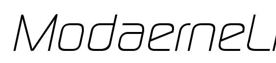 шрифт ModaerneLight Italic, бесплатный шрифт ModaerneLight Italic, предварительный просмотр шрифта ModaerneLight Italic