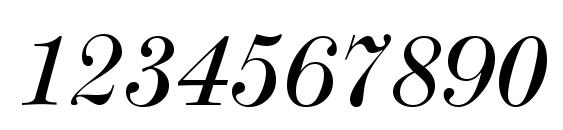Modern No.20 Italic BT Font, Number Fonts