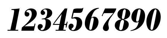 ModernBodoniCondHeavy RegularItalic Font, Number Fonts