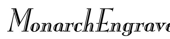 Шрифт MonarchEngraved Italic