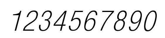 MonoCondensed Italic Font, Number Fonts