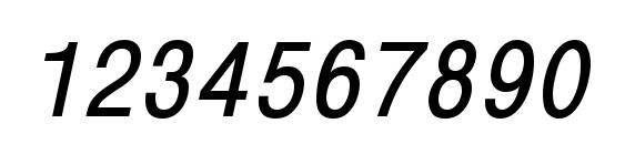 MonoCondensedC Bold Italic Font, Number Fonts