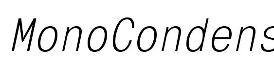 MonoCondensedCTT Italic Font