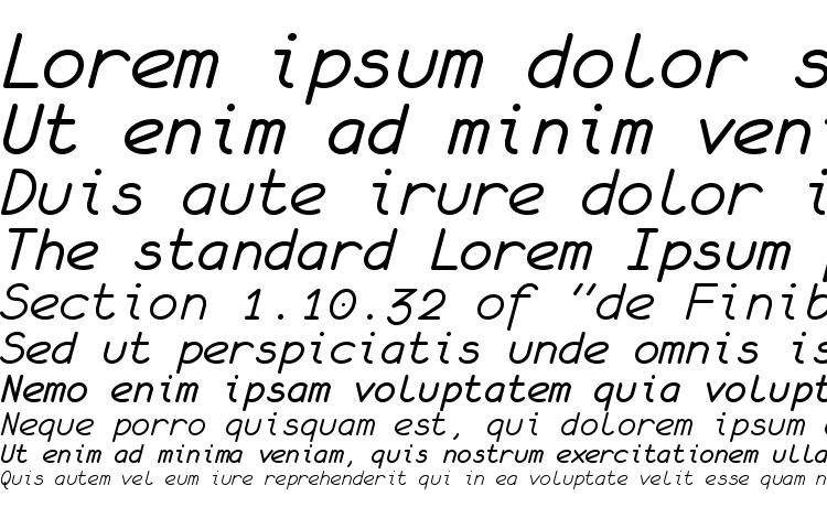specimens Monofur italic font, sample Monofur italic font, an example of writing Monofur italic font, review Monofur italic font, preview Monofur italic font, Monofur italic font