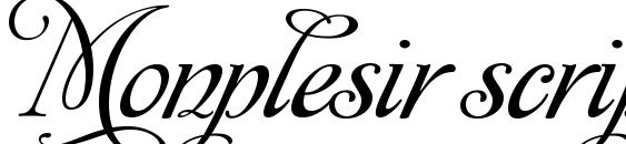 Monplesir script Font