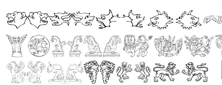 glyphs Monsters of Stone font, сharacters Monsters of Stone font, symbols Monsters of Stone font, character map Monsters of Stone font, preview Monsters of Stone font, abc Monsters of Stone font, Monsters of Stone font