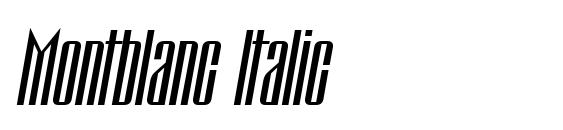 Montblanc Italic Font