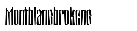 Montblancbrokenc Font