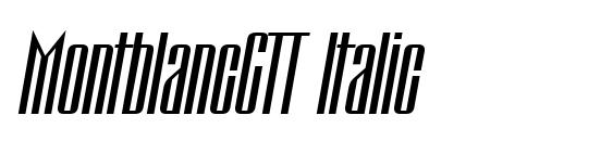 MontblancCTT Italic Font