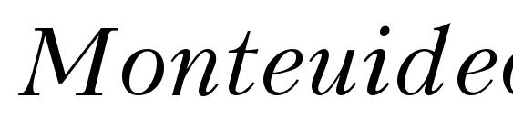 Monteuideo Italic font, free Monteuideo Italic font, preview Monteuideo Italic font