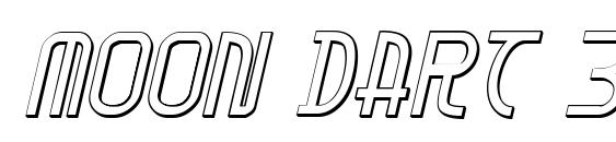 Moon Dart 3D Italic font, free Moon Dart 3D Italic font, preview Moon Dart 3D Italic font