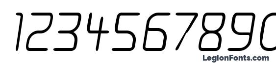 Moondog Fifteen Italic Font, Number Fonts