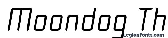 Moondog Thirty Italic Font