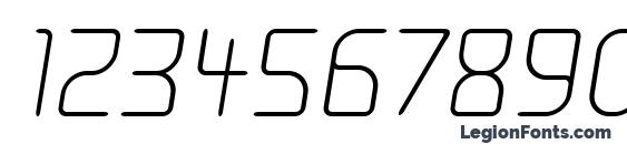 Moondog Zero Italic Font, Number Fonts