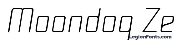 Moondog Zero Italic Font