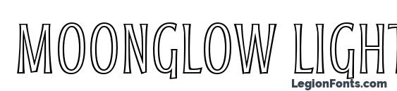 Moonglow LightCond font, free Moonglow LightCond font, preview Moonglow LightCond font