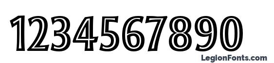 Moonglow SemiboldCond Font, Number Fonts