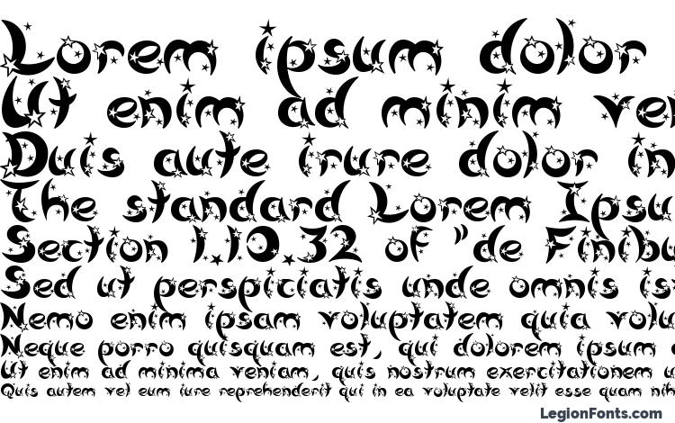 specimens Moonstar font, sample Moonstar font, an example of writing Moonstar font, review Moonstar font, preview Moonstar font, Moonstar font