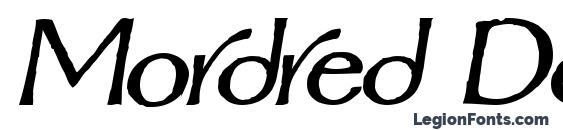 шрифт Mordred Demi Bold Italic, бесплатный шрифт Mordred Demi Bold Italic, предварительный просмотр шрифта Mordred Demi Bold Italic