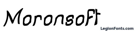 Moronsoft font, free Moronsoft font, preview Moronsoft font