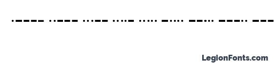 Morse Code Font, Number Fonts