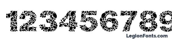 Mosaic leaf Font, Number Fonts