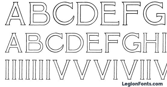 Mosaic Outline Font Download Free / LegionFonts