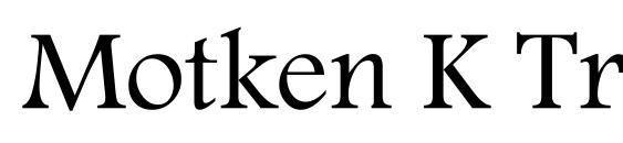 Motken K Traffic Font