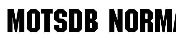 MotsDB Normal font, free MotsDB Normal font, preview MotsDB Normal font