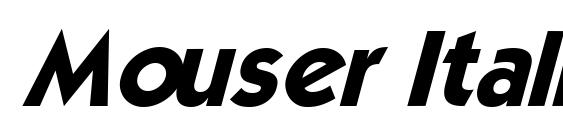 Mouser Italic font, free Mouser Italic font, preview Mouser Italic font