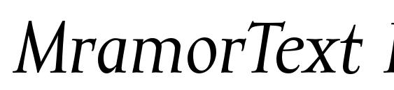MramorText Italic Font
