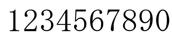 Шрифт MS Mincho, Шрифты для цифр и чисел