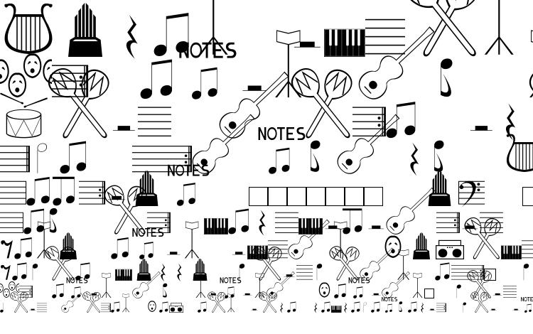 образцы шрифта Musicfun, образец шрифта Musicfun, пример написания шрифта Musicfun, просмотр шрифта Musicfun, предосмотр шрифта Musicfun, шрифт Musicfun