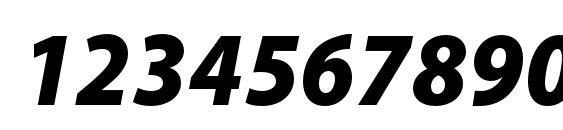 MyriadPro BlackSemiCnIt Font, Number Fonts