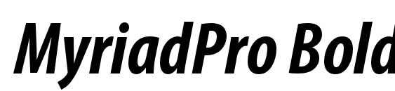 шрифт MyriadPro BoldCondIt, бесплатный шрифт MyriadPro BoldCondIt, предварительный просмотр шрифта MyriadPro BoldCondIt