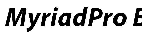 шрифт MyriadPro BoldIt, бесплатный шрифт MyriadPro BoldIt, предварительный просмотр шрифта MyriadPro BoldIt