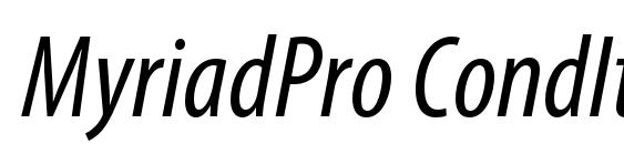 MyriadPro CondIt font, free MyriadPro CondIt font, preview MyriadPro CondIt font
