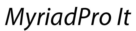 MyriadPro It font, free MyriadPro It font, preview MyriadPro It font